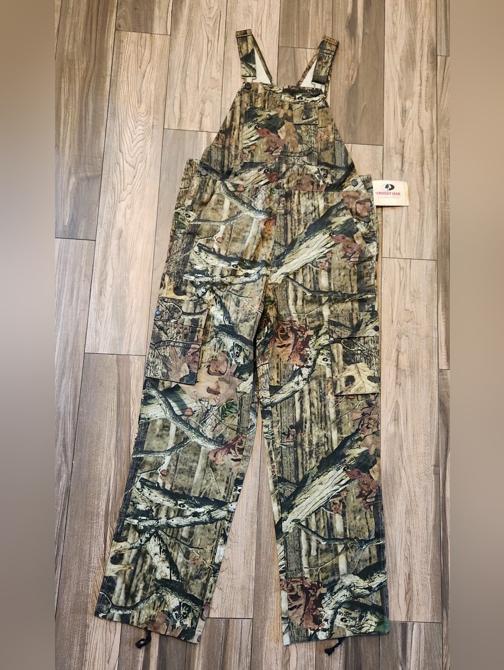 NWT Mossy Oak Camouflage Bib Overalls in Green, Brown, Black